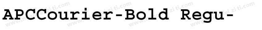 APCCourier-Bold Regu字体转换